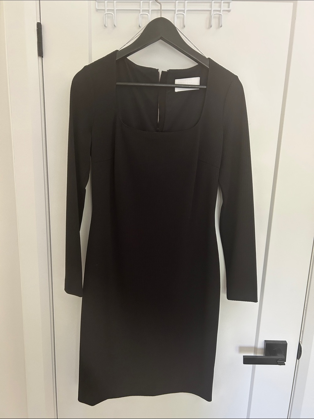 Boss Black Long-Sleeve Square Neck Sheath Dress
